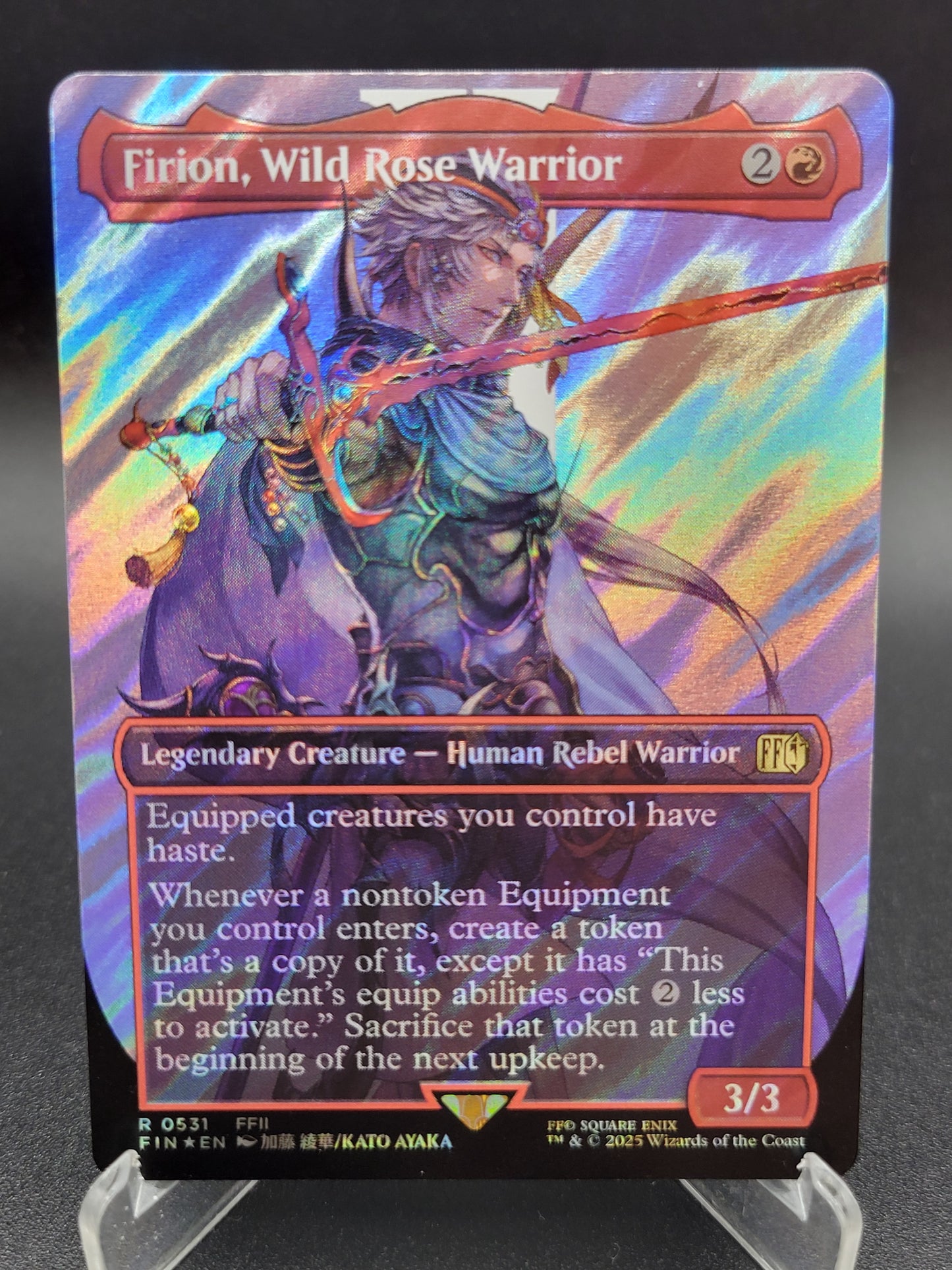 MTG TCG: Firion, Wild Rose Warrior (Borderless) (Surge Foil) M 0531 FIN: FINAL FANTASY