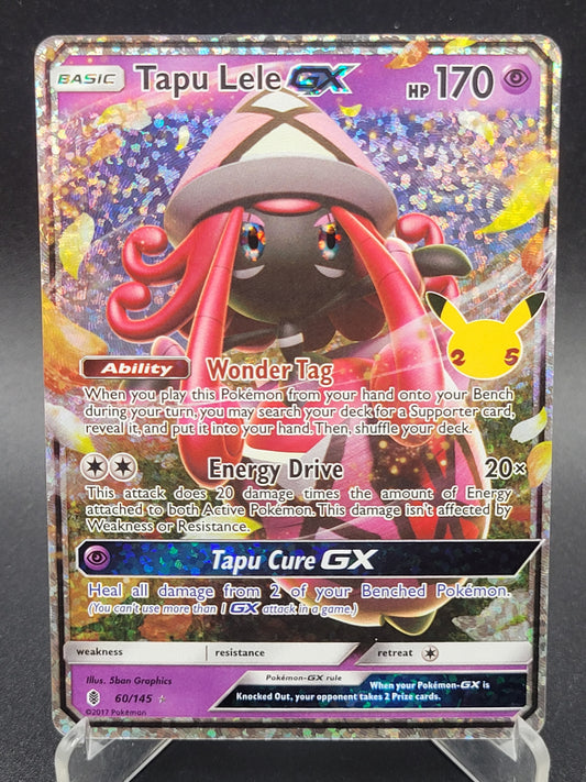 Pokémon TCG: 2021 Tapu Lele GX 60/145 SWSH: Celebrations Classic Collection (Guardians Rising)