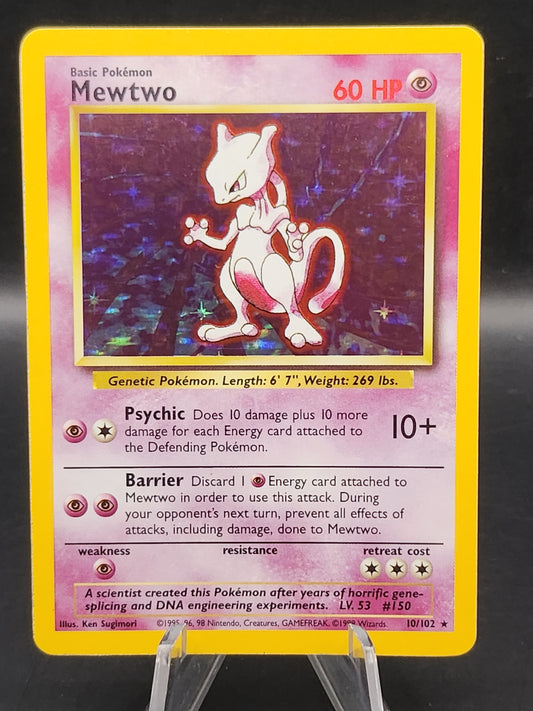 Pokémon TCG: 1999 Mewtwo 10/102 Base Set Unlimited Holo