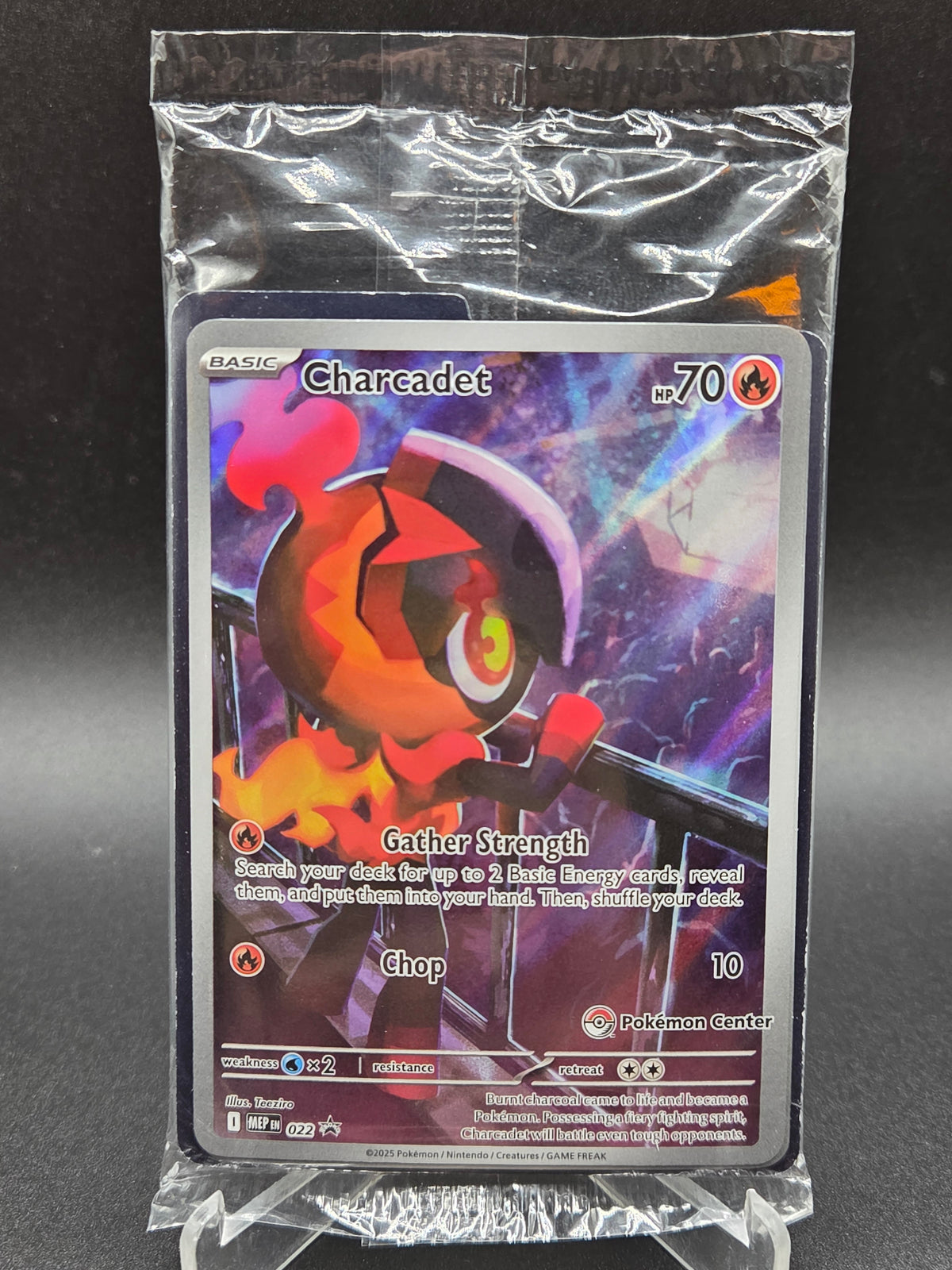 Pokémon TCG: 2025 - Charcadet - #022 - MEP: Phantasmal Flames Pokemon Center Stamped Sealed