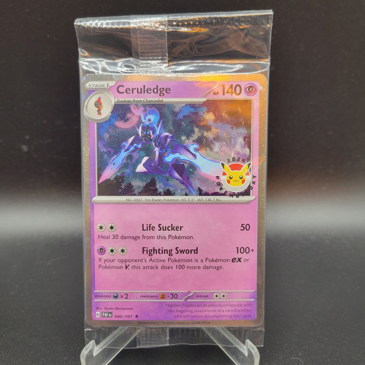 Pokémon TCG: Ceruledge (Pokémon Day 2024) 040/091 Scarlet & Violet Promo Sealed