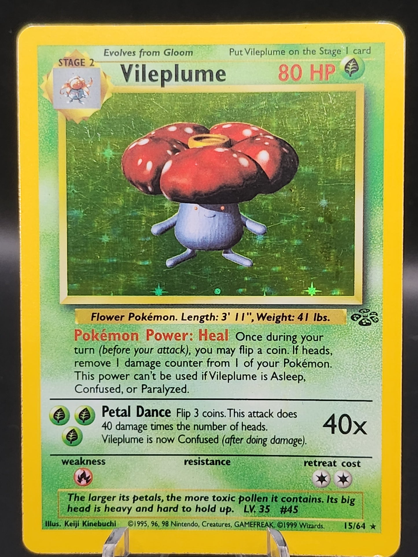 Pokémon TCG: 1999 Vileplume 15/64 Jungle Unlimited Holo