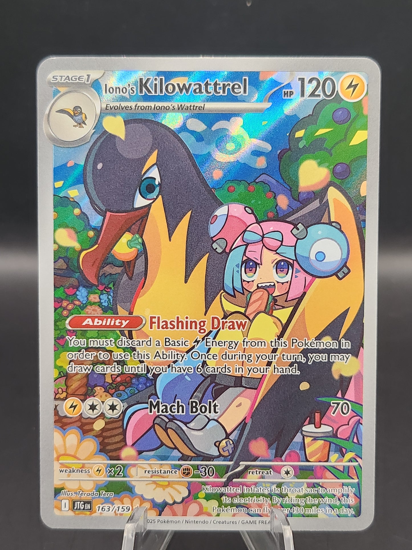 Pokémon TCG: 2025 Iono's Kilowattrel - 163/159 - SV09: Journey Together