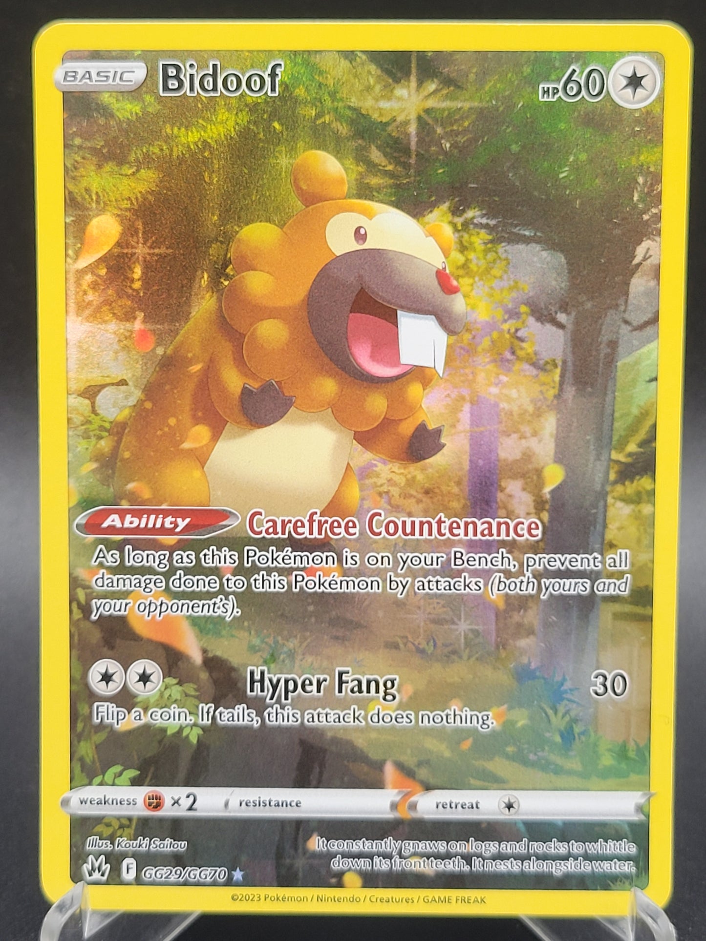 Pokémon TCG: 2023 Bidoof GG29/GG70 SWSH: Crown Zenith Gallarian Gallery