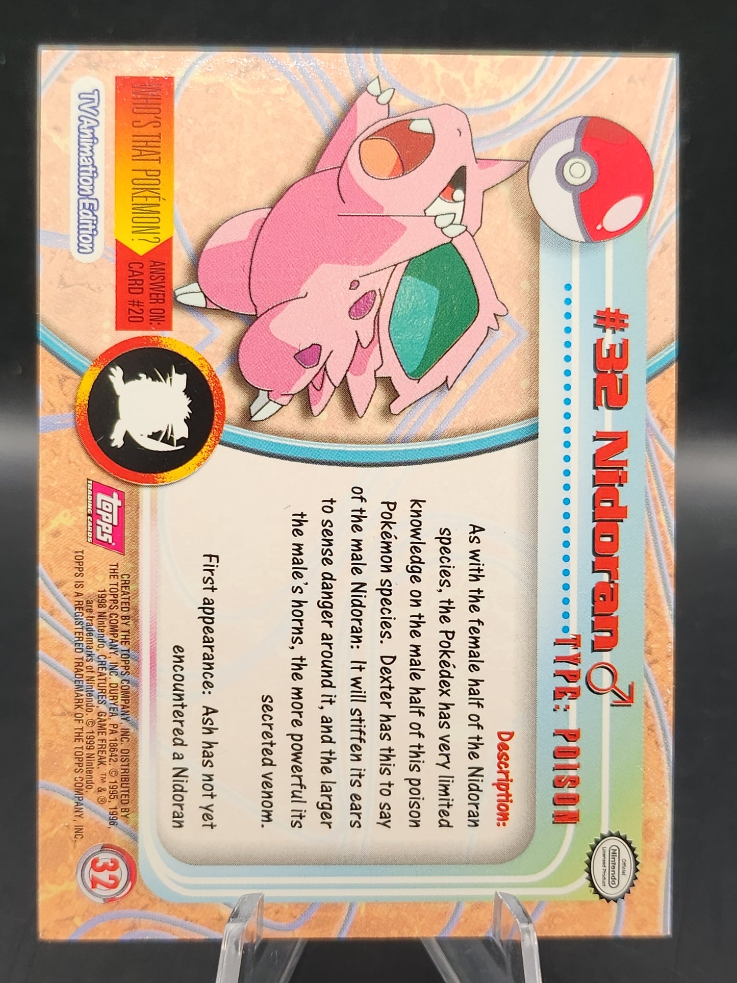 Pokémon TCG: 1999 Nidoran #32 Topps Pokémon TV Series