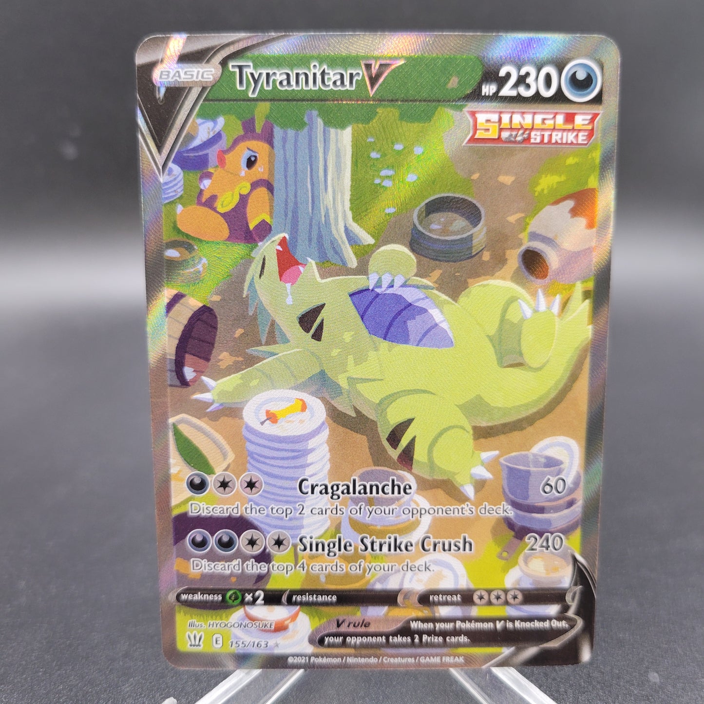 Pokémon TCG: 2021 Tyranitar V 155/163 SWSH: Battle Styles Alt Art