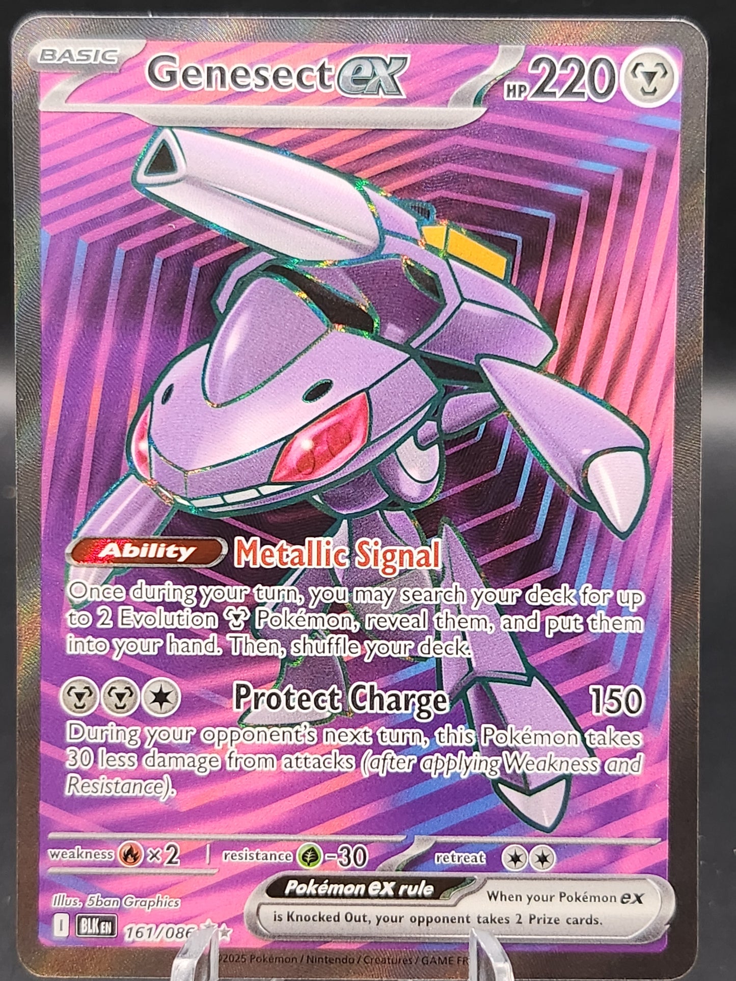 Pokémon TCG: 2025 Genesect ex 161/086 SV: Black Bolt