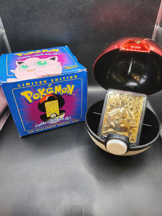Pokémon TCG: 1999 Gold Plated Jigglypuff - Burger King Vintage Complete in Box