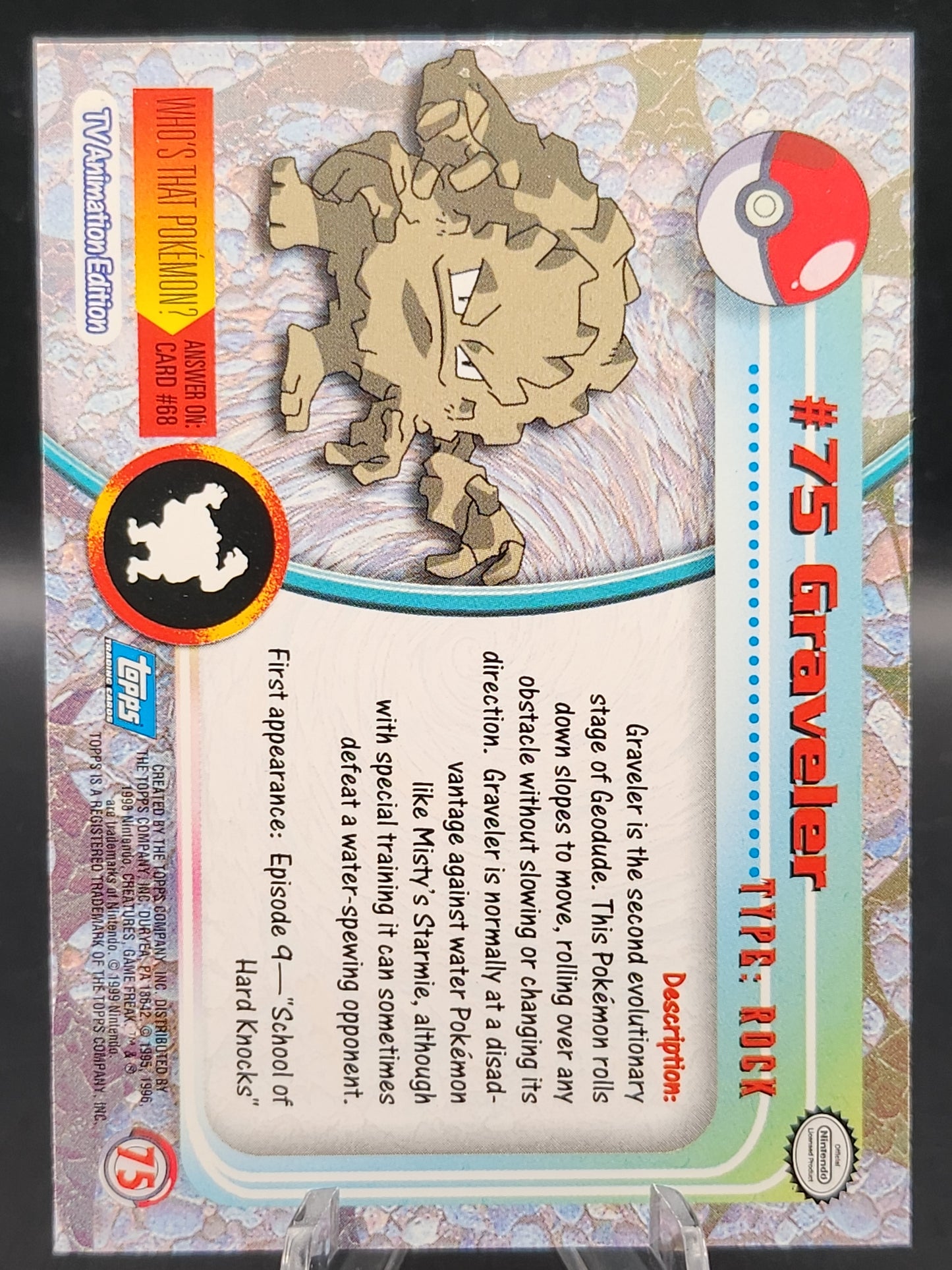 Pokémon TCG: 1999 Graveler #75 Topps Pokémon TV Series