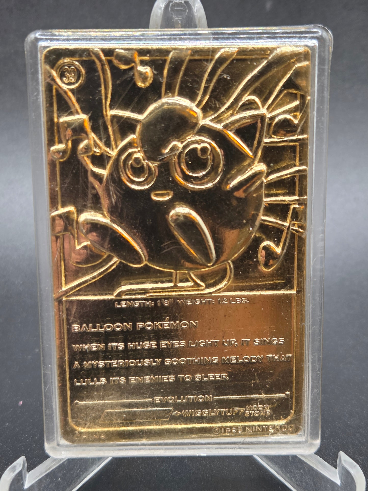 Pokémon TCG: 1999 Gold Plated Jigglypuff - Burger King Vintage