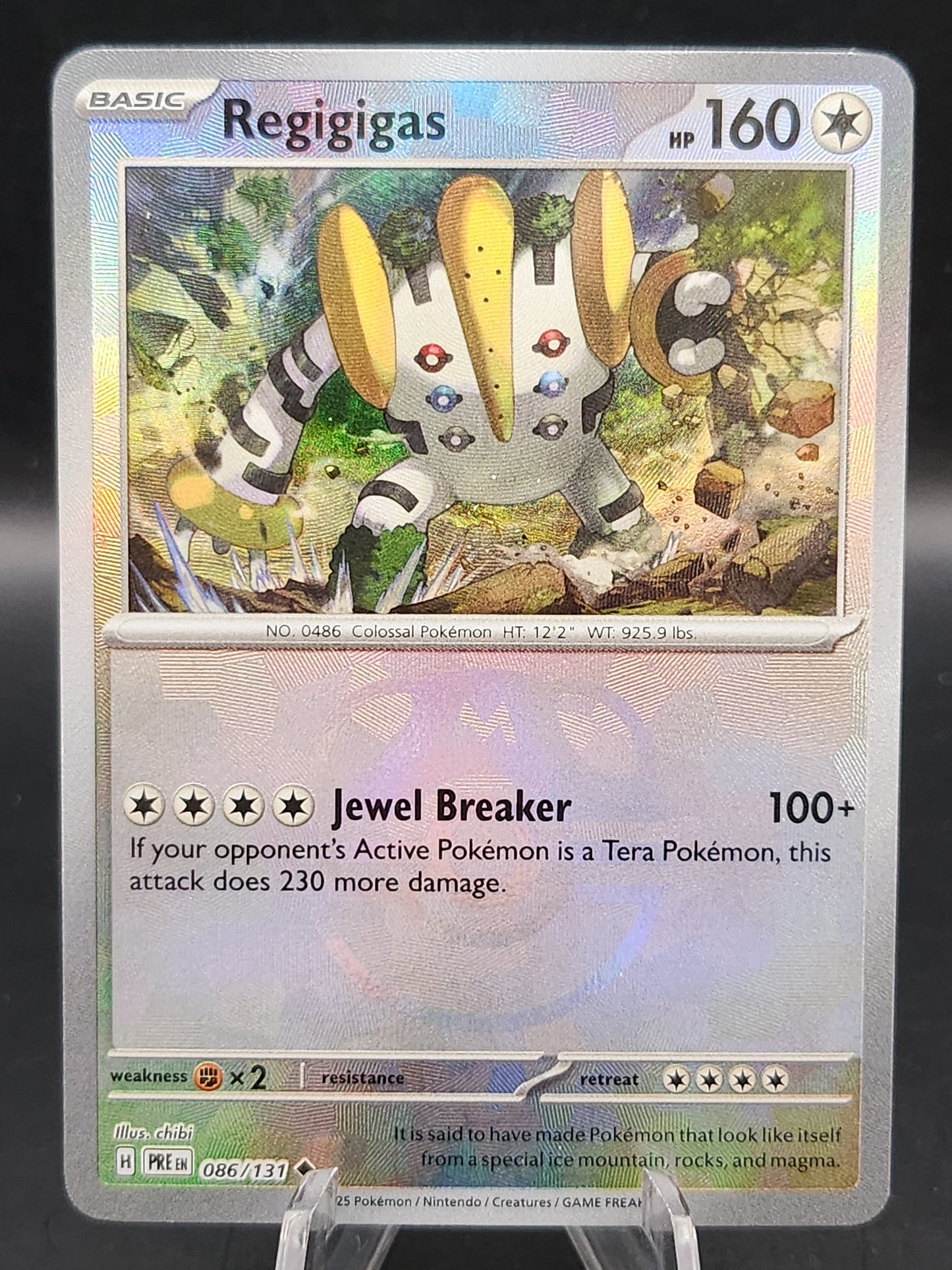Pokémon TCG: 2025 Regigigas Master Ball 086/131 SV: Prismatic Evolutions