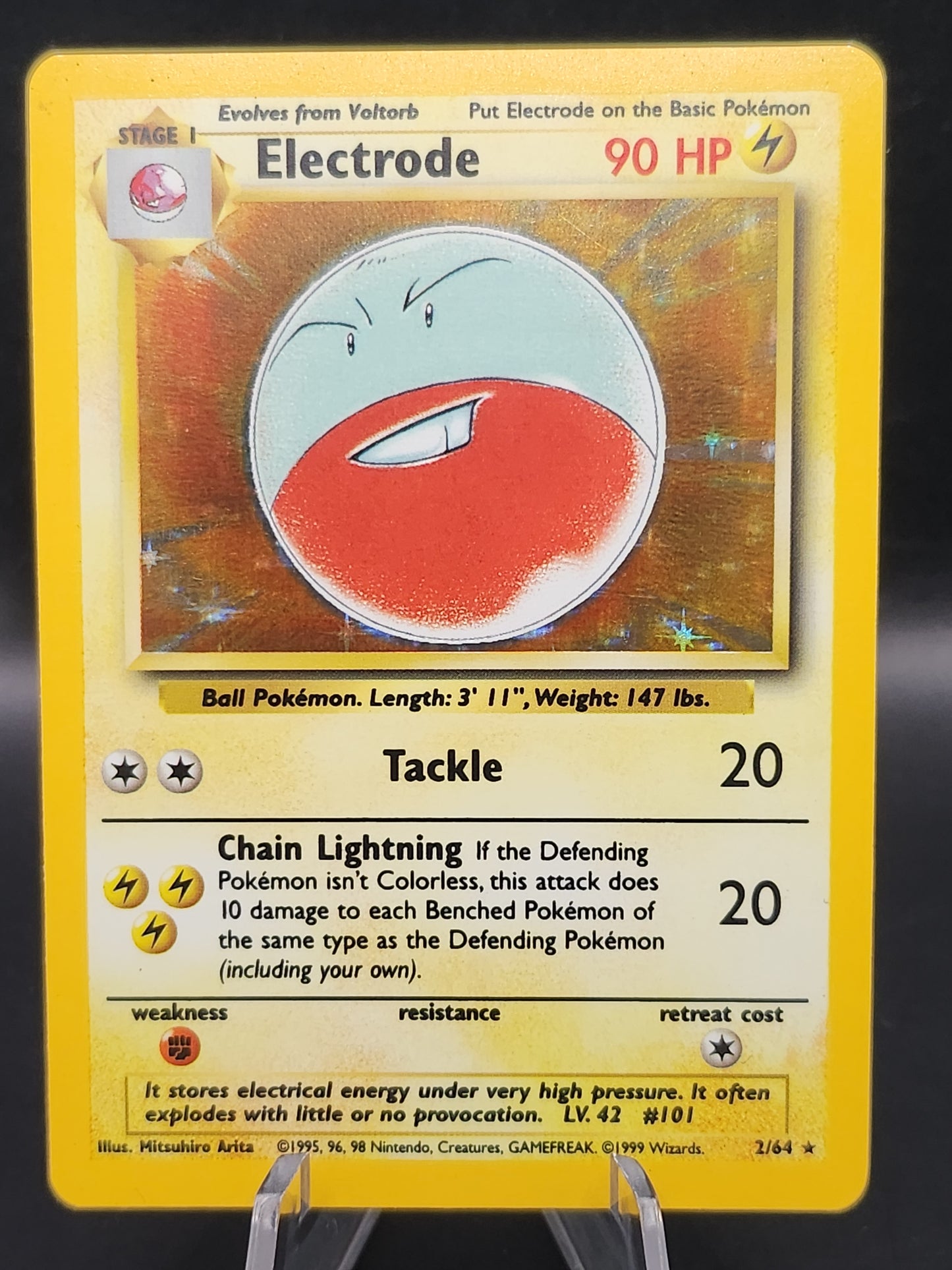Pokémon TCG: 1999 Electrode 2/64 Jungle Holo No Symbol
