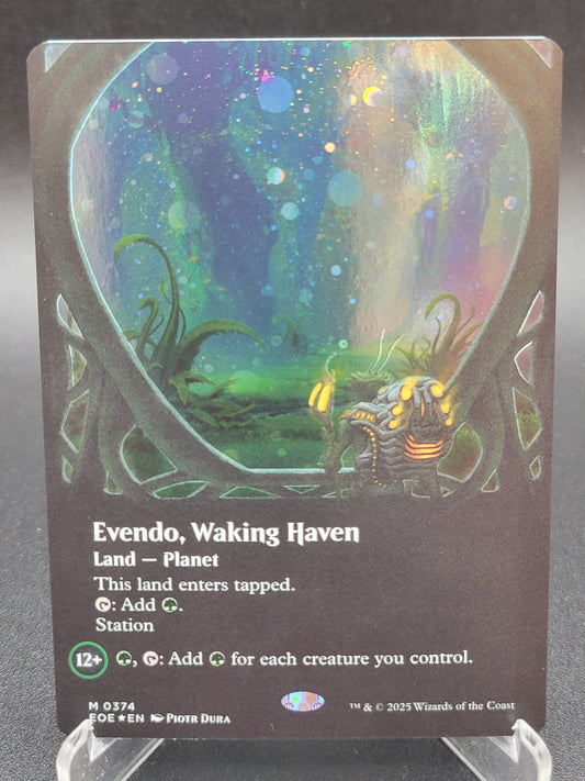 MTG TCG: Evendo, Waking Haven (Borderless)(Galaxy Foil) M 0374 EOE: Edge of Eternities
