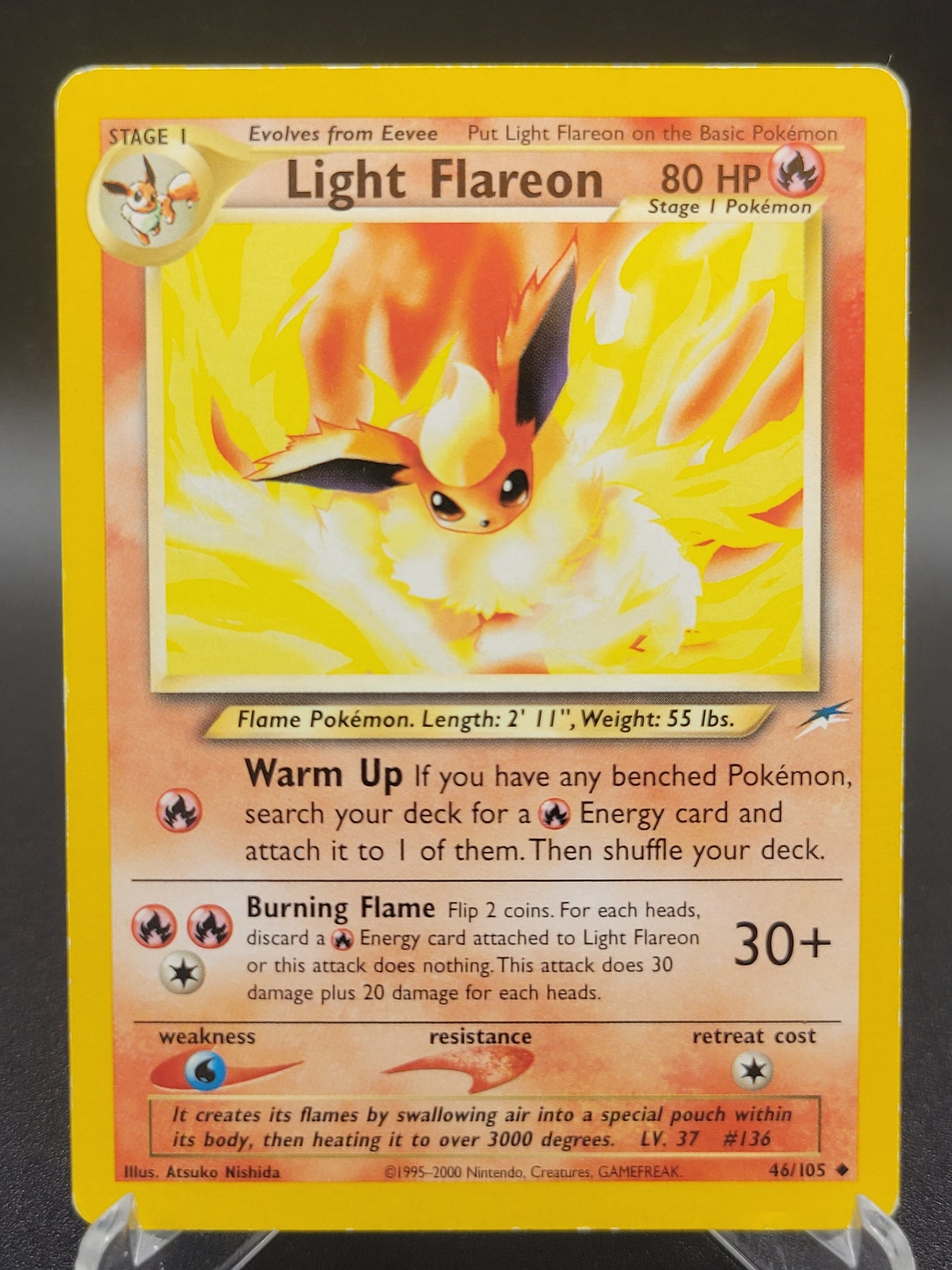 Pokémon TCG: 2000 Light Flareon 46/105 Neo Destiny