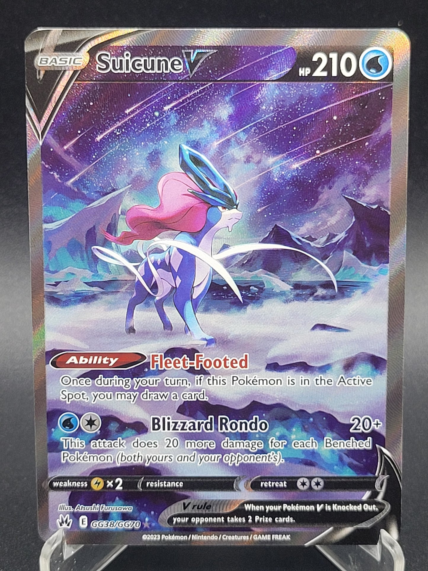 Pokémon TCG: 2023 Suicune V GG38/GG70 SWSH: Crown Zenith Galarian Gallery