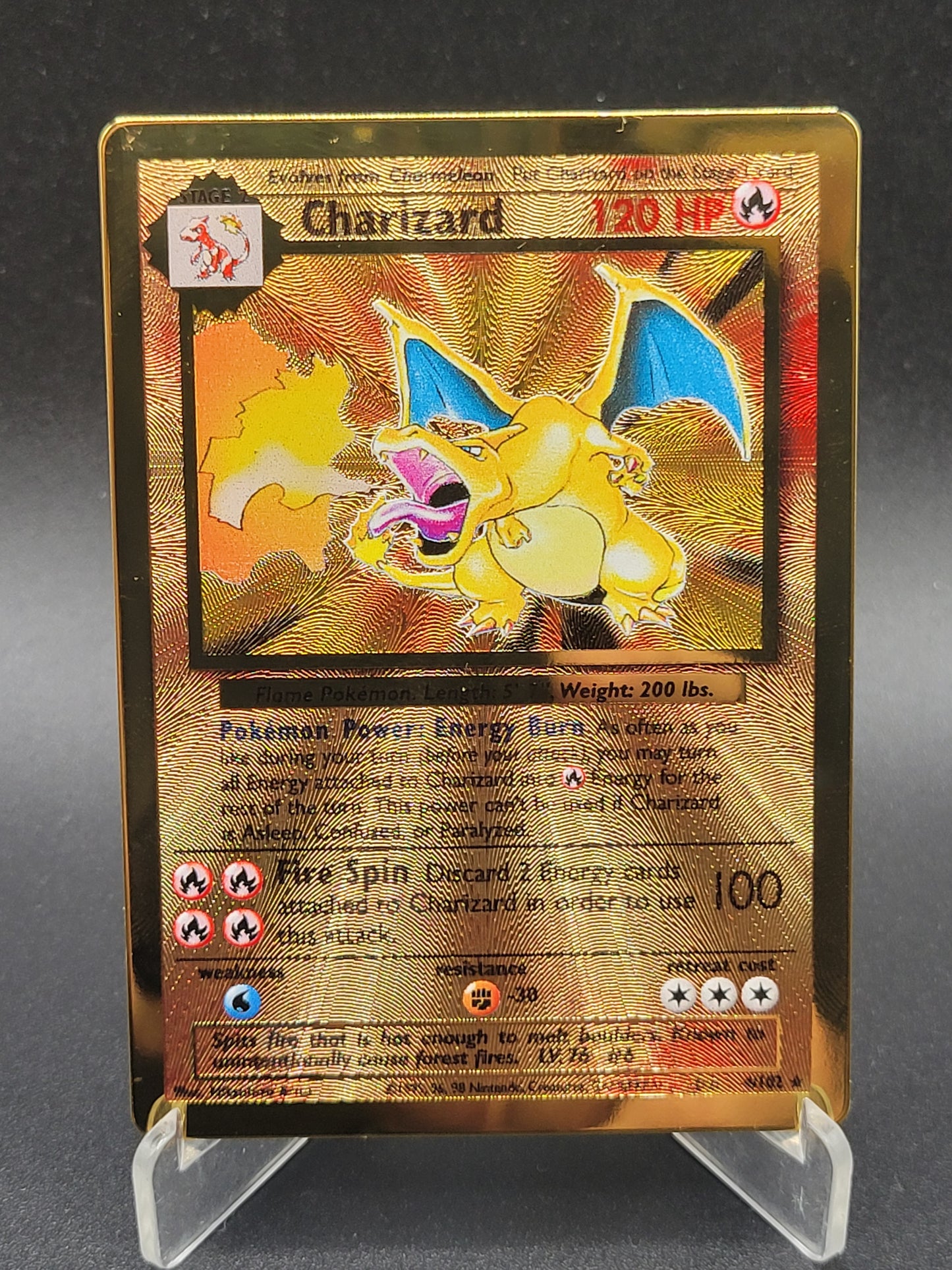 Pokémon TCG: Charizard 4/102 SWSH: Celebrations Metal Card Promo