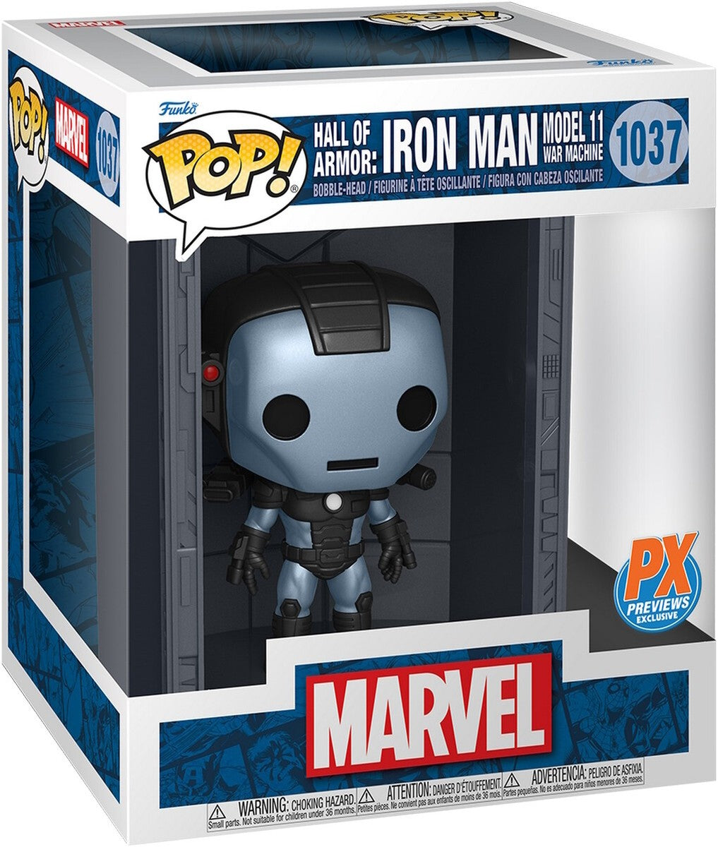 Funko PoP! Marvel: Hall of Armor: Iron Man Model 11 War Machine 1037 (PX Reviews Exclusive)(Jumbo)