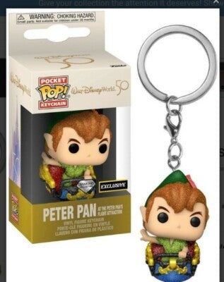 Funko PoP! Pocket PoP! Keychain: Peter Pan (Walt Disney World 50)( Diamond Exclusive & HotTopic Exclusive)