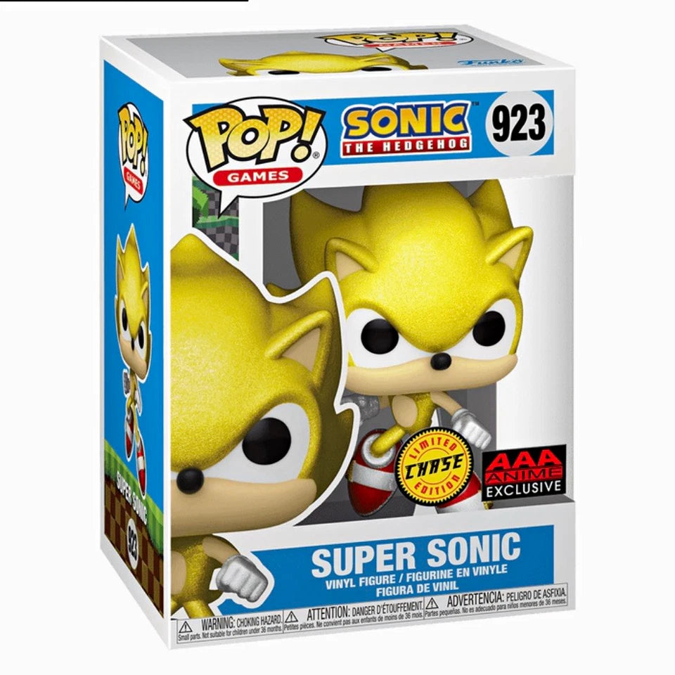 Funko PoP! Super Sonic 923 - Chase AAA Exclusive - Vinyl Figure with Box