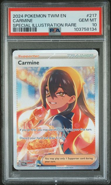 PSA 10 Pokémon TCG: 2024 Carmine 217/167 S&V: Twilight Masquerade