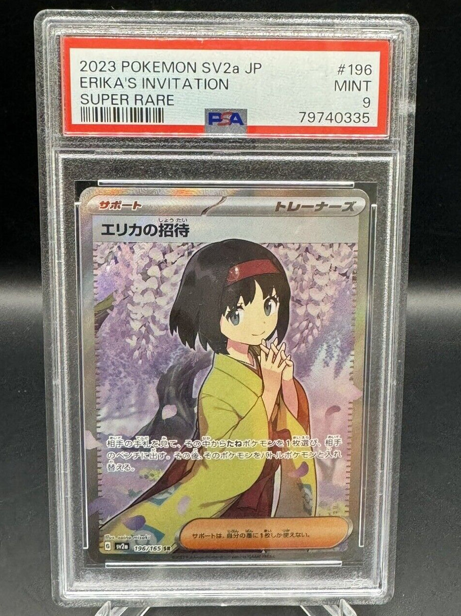 PSA 9 Pokmon TCG: 2023 Japanese Erika's Invitation 196/165 IR Scarlet Epic Trading Collectibles PSA 9 Pokmon TCG: 2023 Japanese Erika's Invitation 196/165 IR Scarlet Epic Trading Collectibles