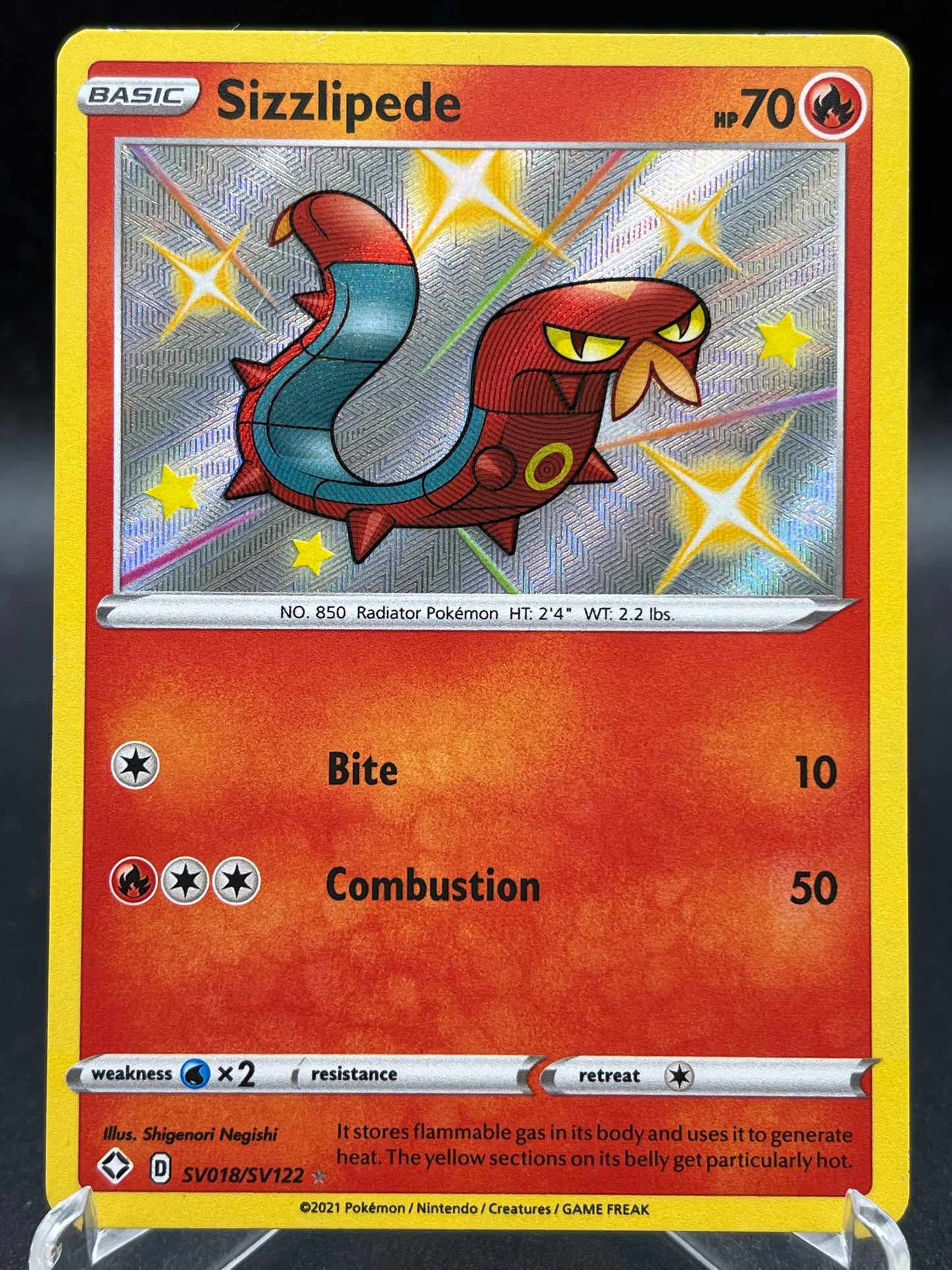 Pokémon TCG: 2021 Sizzlipede - SV018/SV122 - Shining Fates: Shiny Vault
