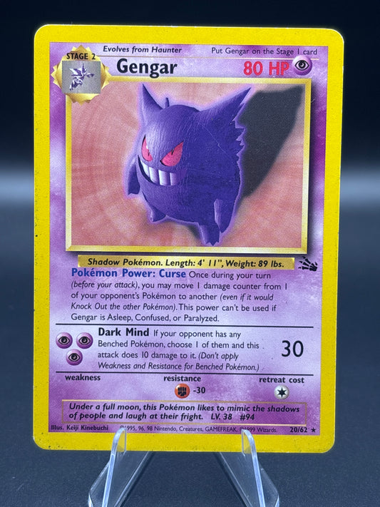 Pokémon TCG: 1999 Gengar - 20/62 - Fossil Non-Holo