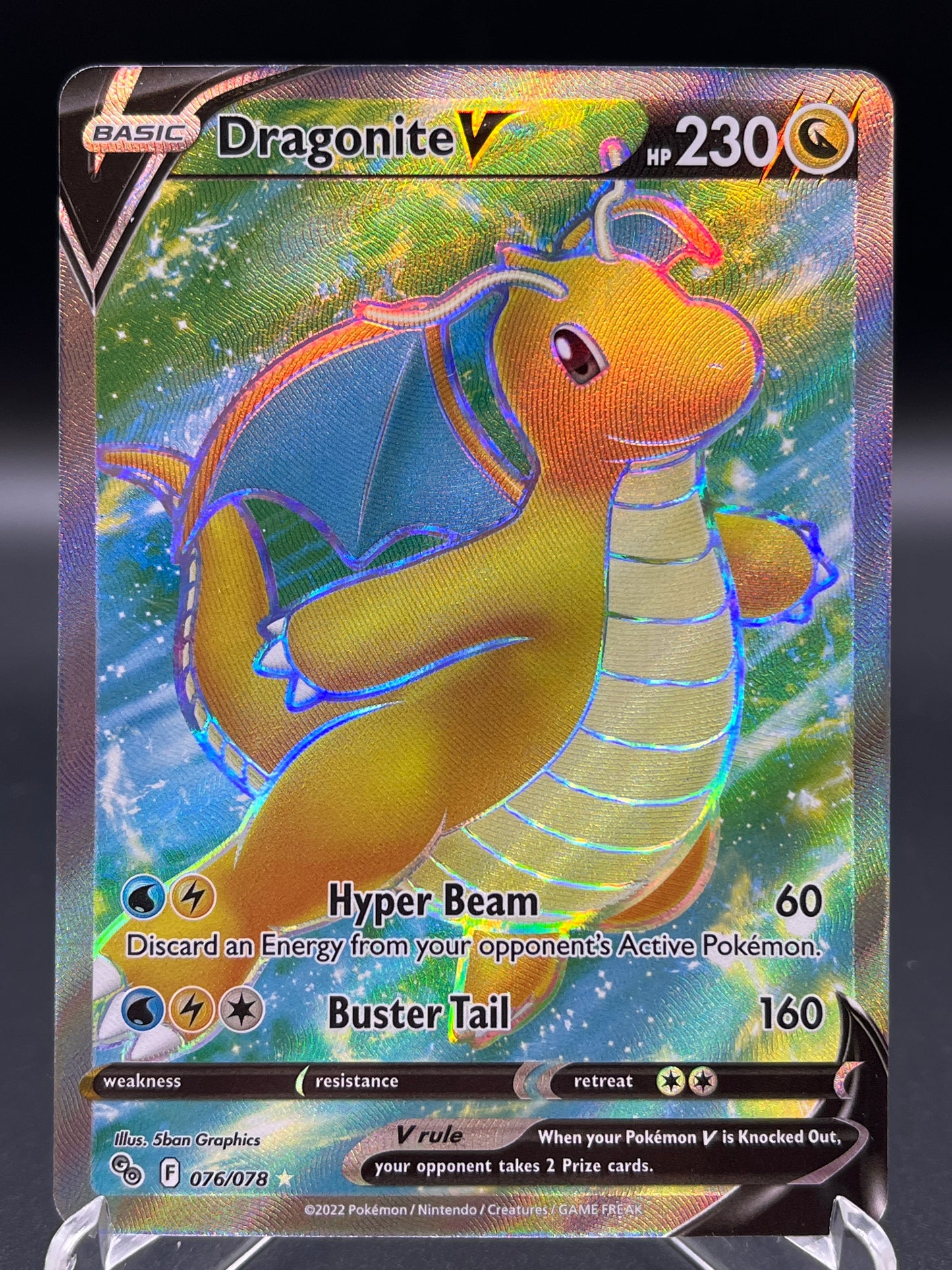 Pokémon TCG: 2022 Dragonite V 076/078 SWSH: Pokémon Go