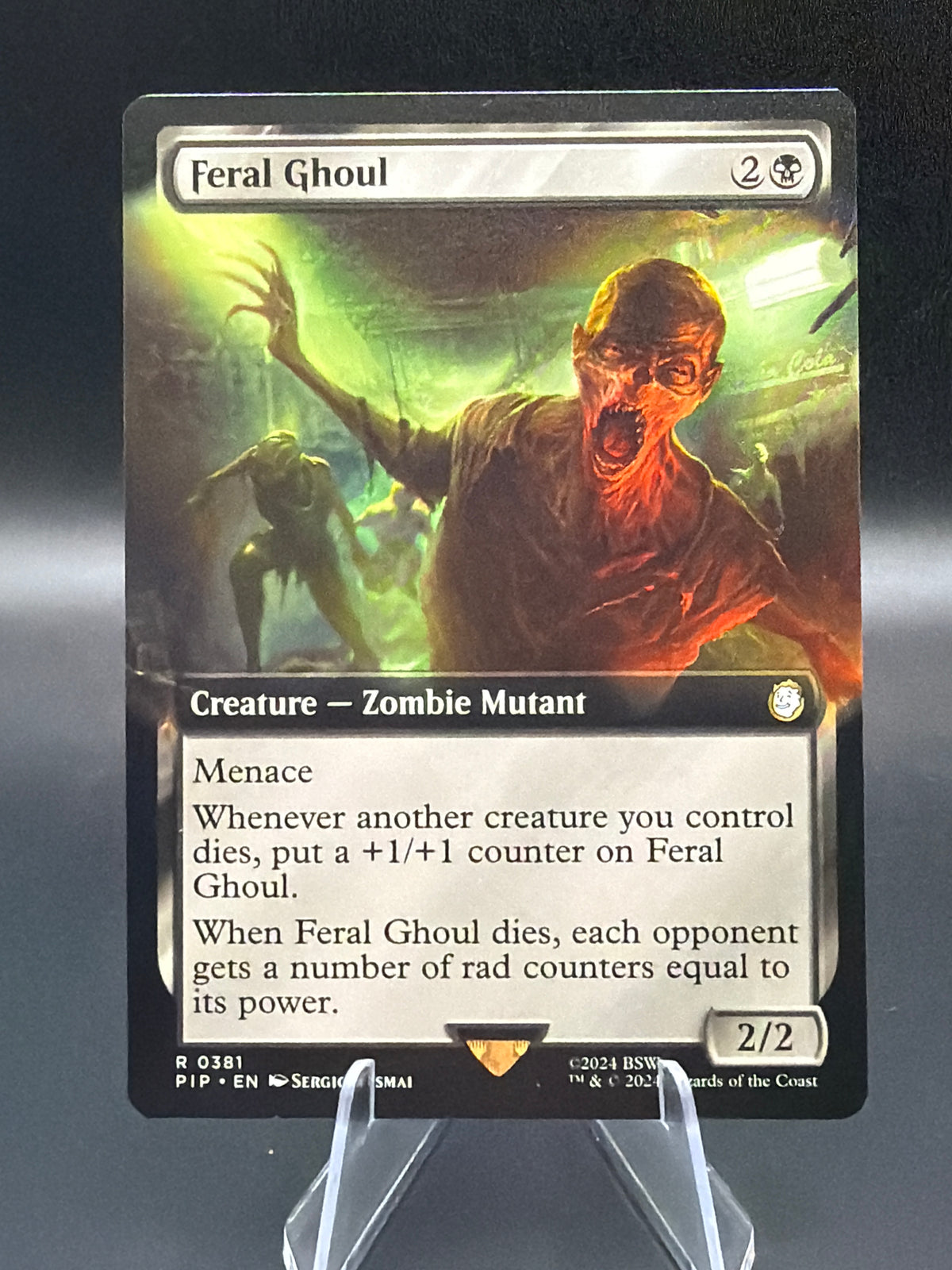 MTG TCG: 2024 Feral Ghoul (Extended Art) - 0318 -Universes Beyond: Fallout (PIP)
