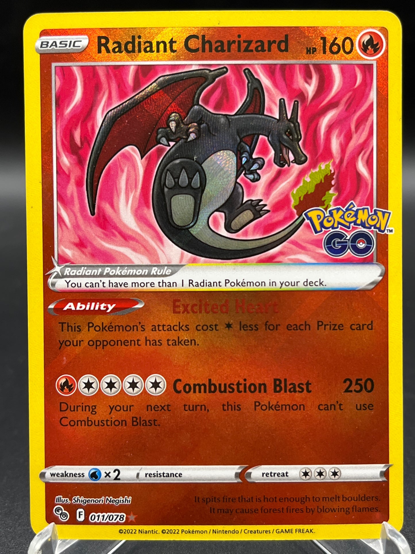 Pokémon TCG: 2022 Radiant Charizard - 011/078 - SWSH: Pokemon Go