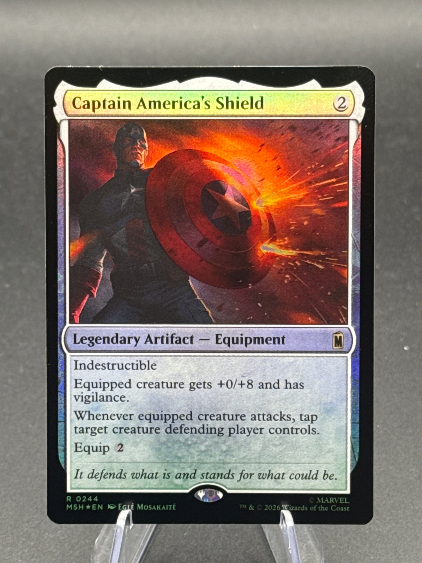 MTG TCG:  Captain America's Shield R 0244  - Marvel Super Heroes