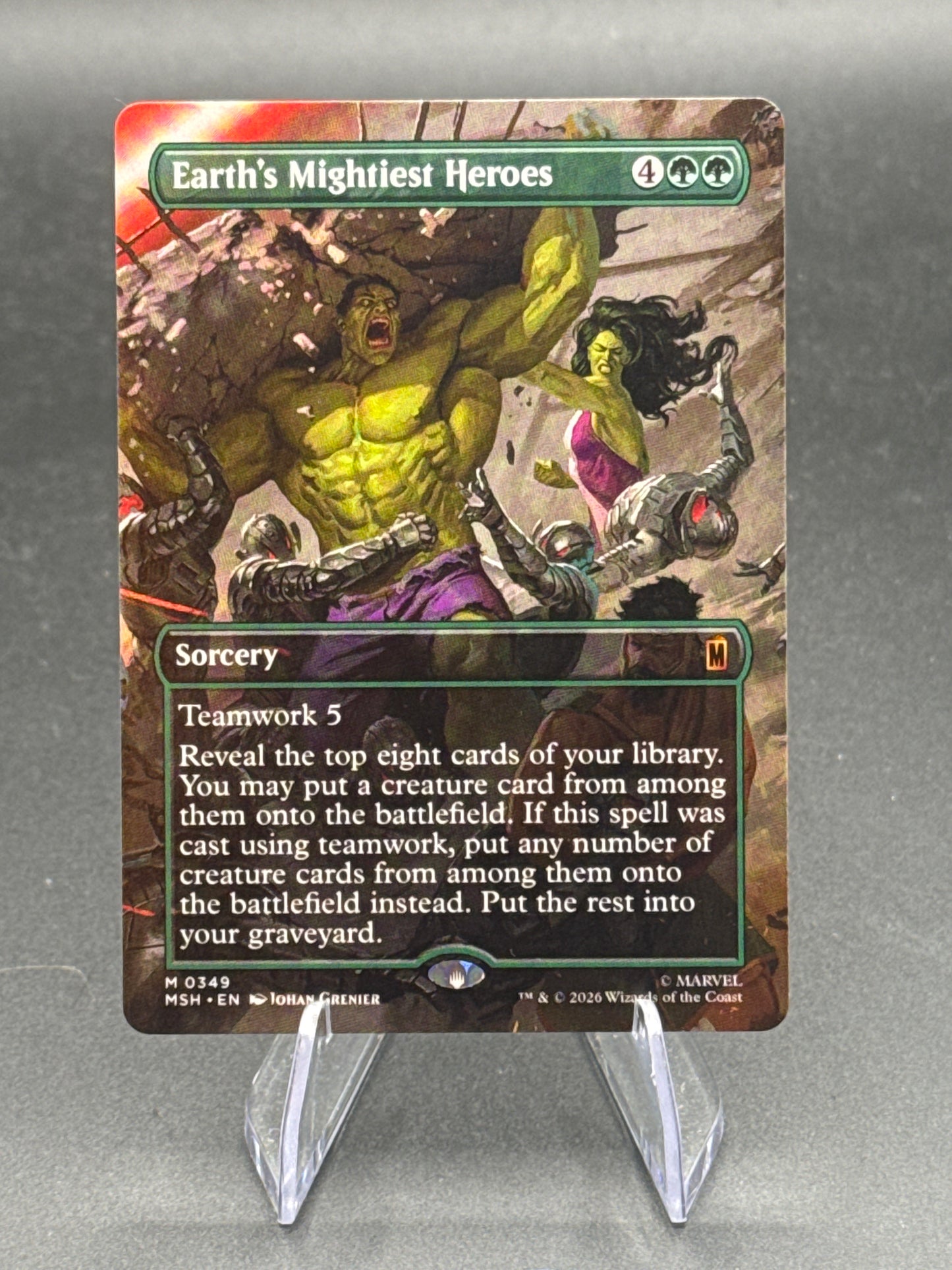 MTG TCG:  Earth's Mightiest Heroes (Borderless) M 0349 - Marvel Super Heroes (MSH)