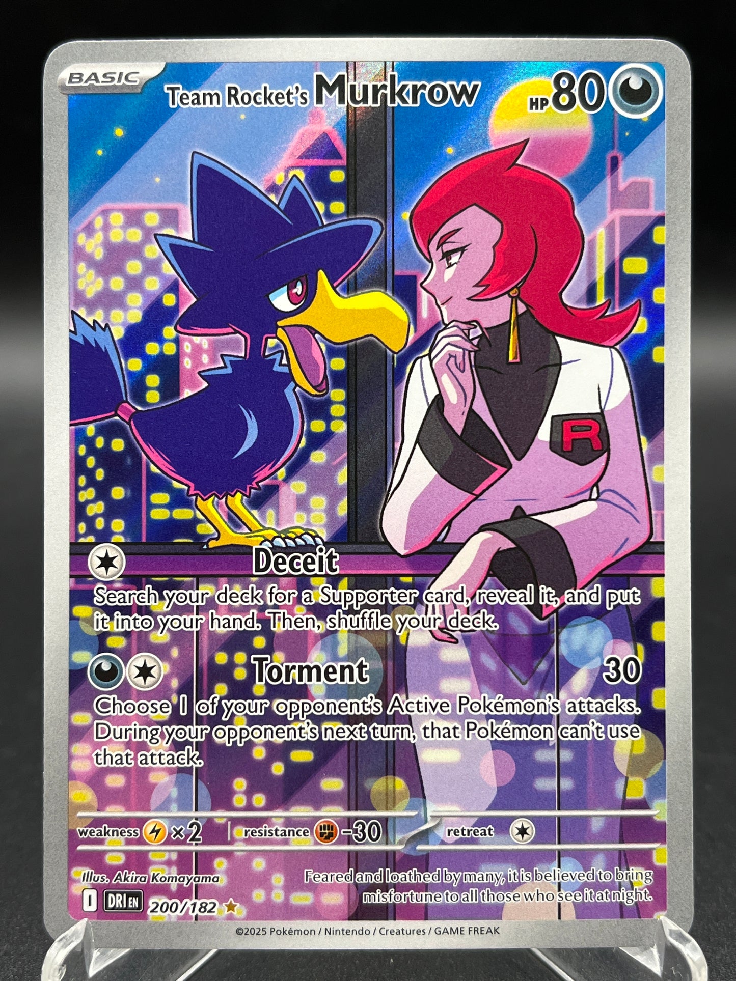 Pokémon TCG: 2025 Team Rocket's Murkrow - 200/182 - SV: Destined Rivals