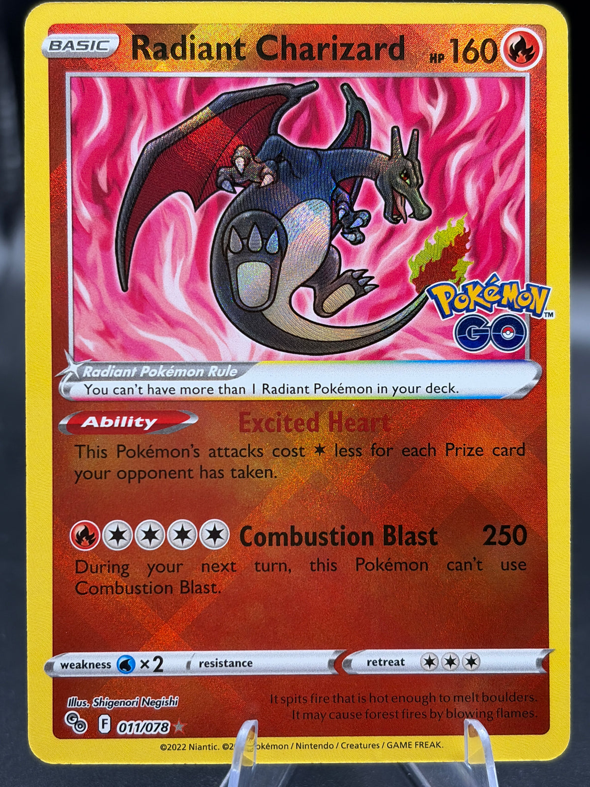 Pokémon TCG: 2022 Radiant Charizard - 011/078 - SWSH: Pokemon Go