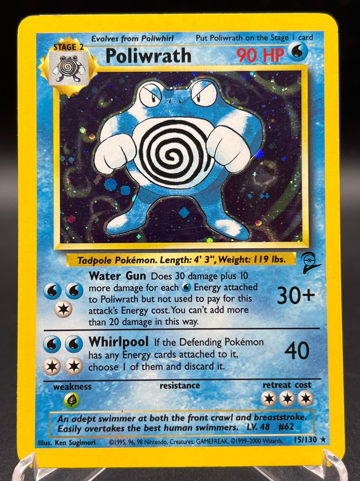 Pokémon TCG: 1999 Poliwrath - 15/130 - Base Set 2 Holo
