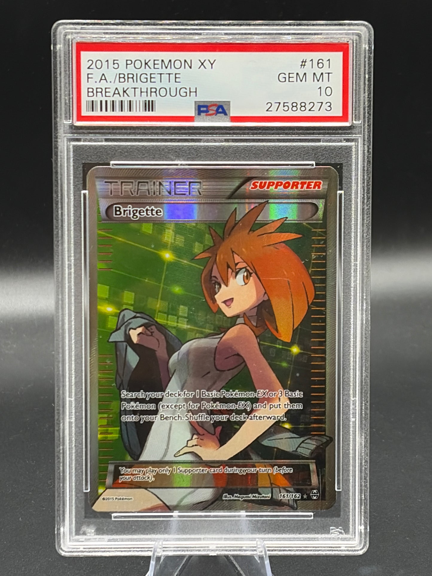 PSA 10 Pokémon TCG: 2015 Brigette - 161/162 - XY: BREAKthrough