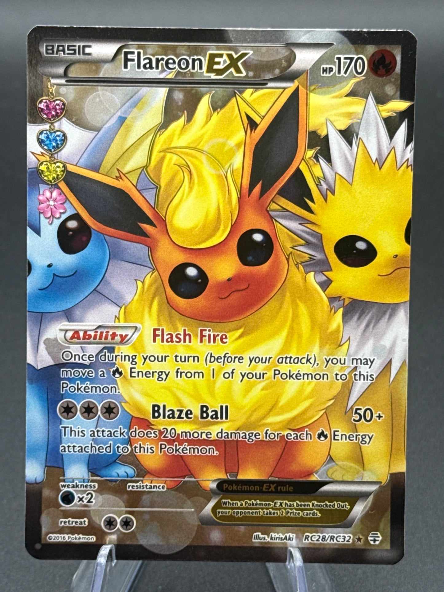 Pokémon TCG: 2016 Flareon EX RC28/RC32 XY: Generations Radiant Collection