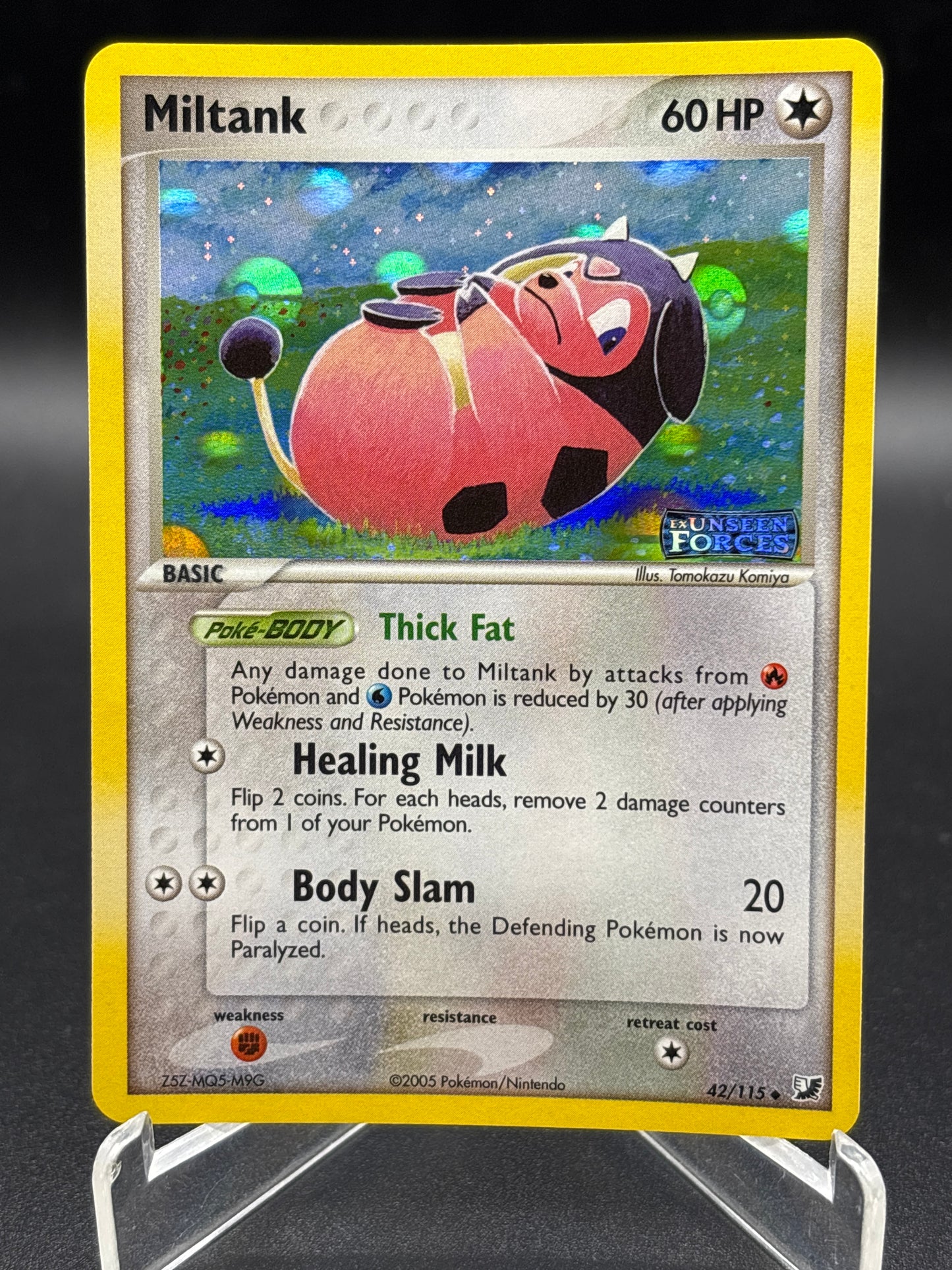 Pokémon TCG: 2005 Miltank 42/115 Unseen Forces Reverse Holo