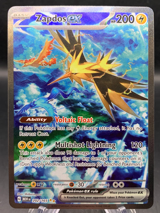 Pokémon TCG: 2023 Zapdos ex - 202/165 - SV: Scarlet & Violet 151