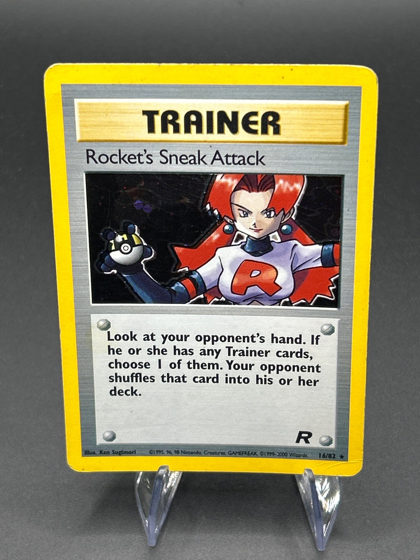 Pokémon TCG: 2000 Rocket's Sneak Attack 16/82 Team Rocket Holo - DMG