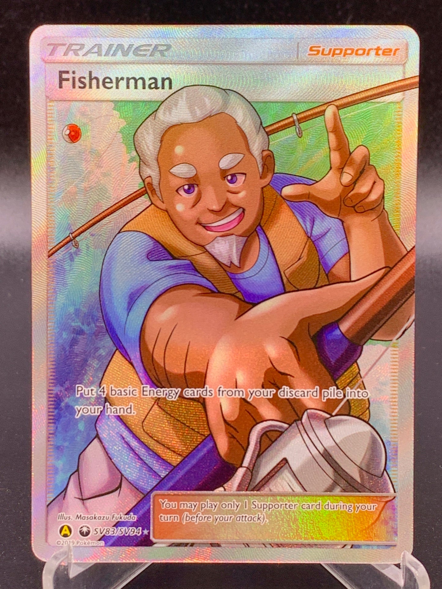 Pokémon TCG: 2019 Fisherman SV83/SV94 Sun & Moon: Hidden fates Shiny Vault