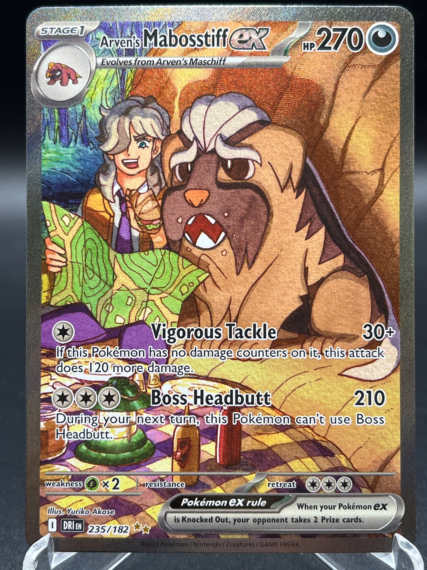 Pokémon TCG: 2025 Arven's Mabosstiff ex 235/182 SV: Destined Rivals