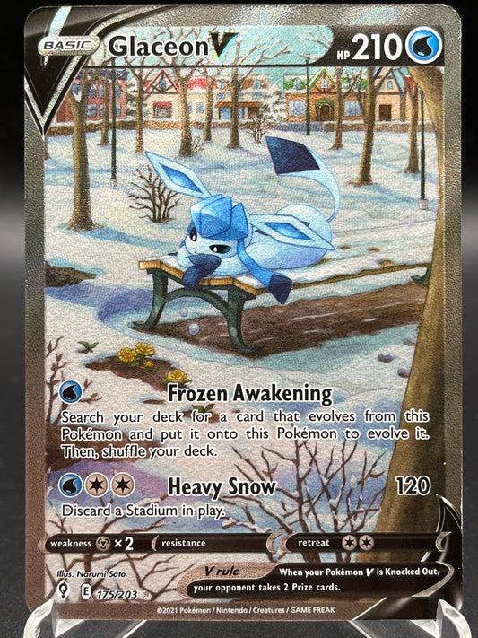 Pokémon TCG: 2021 Glaceon V 175/203 SWSH: Evolving Skies Alt Art