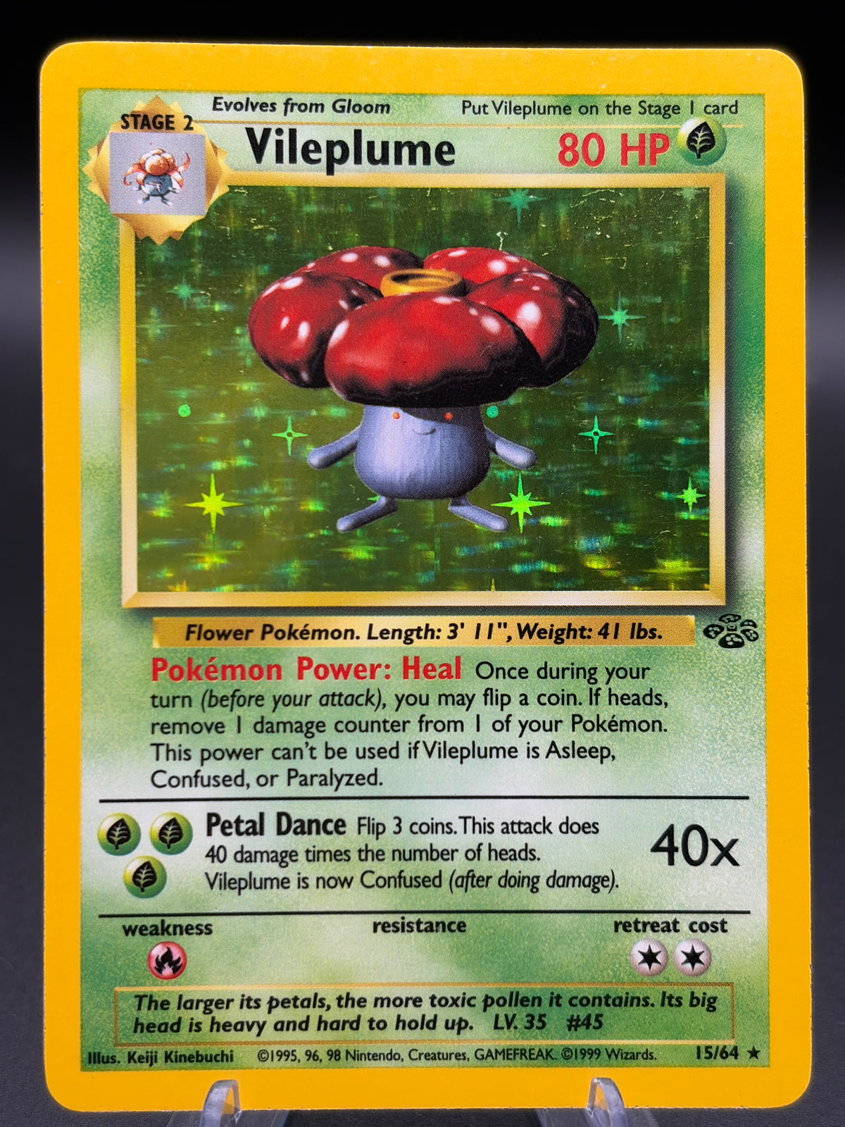 Pokémon TCG: 1999 Vileplume 15/64 Jungle Unlimited Holo