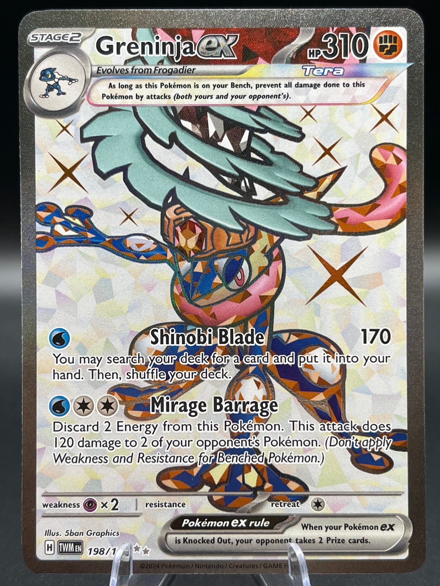 Pokémon TCG: 2024 - Greninja ex - 198/167 - SV: Twilight Masquerade