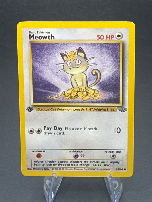Pokémon TCG: Meowth 56/64 - 1st Edition Jungle