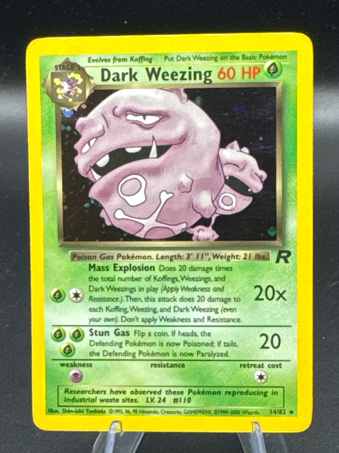 Pokémon TCG: 2000 Dark Weezing 14/82 Team Rocket Holo Rare