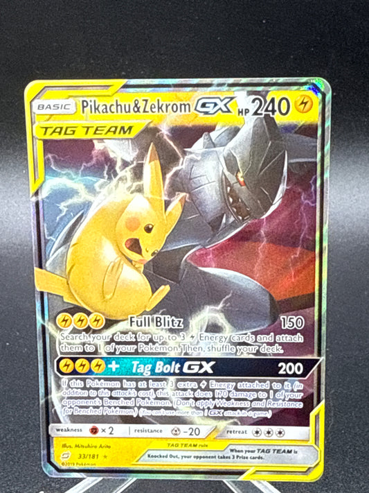 Pokémon TCG: 2019 Pikachu & Zekrom GX 33/181 Team Up Tag Team