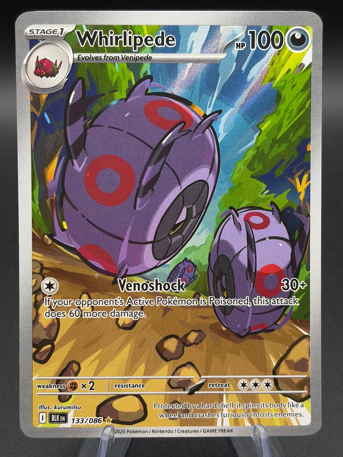Pokémon TCG: 2025 Whirlipede - 133/086 - SV: Black Bolt