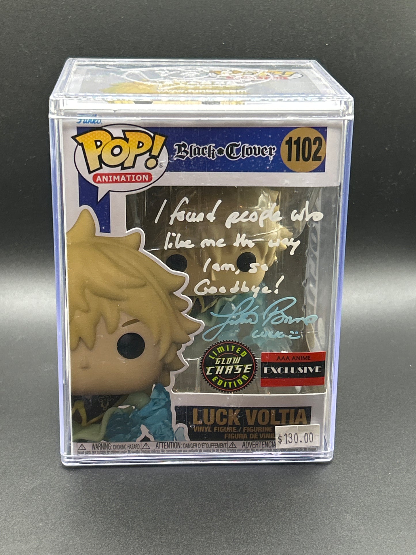 Auto Funko PoP! Animation: Black Clover - Luck Voltia 1102 - Limited Glow Chase Edition - AAA Anime Exclusive